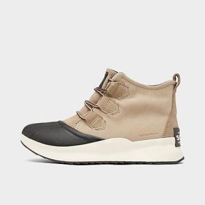 Sorel Women&apos;s Out &apos;N About III Mid Classic Boots in Brown/Omega Taupe Size 5.5 Leather/Canvas/Suede - 3514802