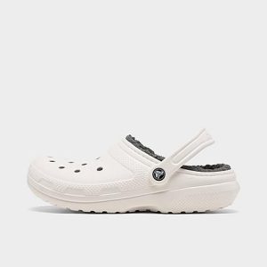 Crocs Classic Lined Clog Shoes in White/White Size 2.0 - 3058276