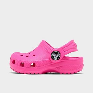 Crocs Kids&apos; Toddler Classic Clog Shoes in Pink/Electric Pink Size 9.0 - 5652659