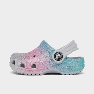 Crocs Kids&apos; Toddler Classic Clog Shoes in Grey/Shimmer Size 4.0 - 3198240