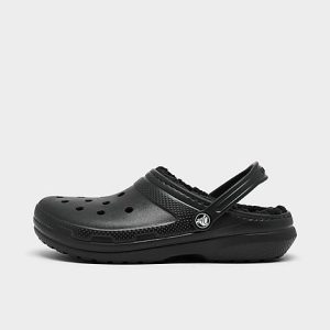 Crocs Big Kids&apos; Classic Lined Clog Shoes in Black/Black Size 5.0 - 3163949