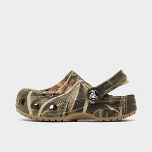 Crocs Kids&apos; Toddler Classic Clog Shoes in Green/Camo/Khaki Size 10.0 - 3198360