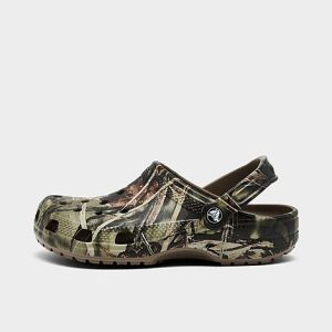 Crocs Big Kids&apos; Classic Clog Shoes in Camo/Khaki Size 6.0 - 3198394