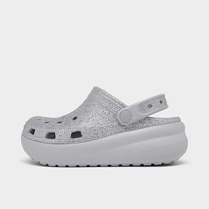Crocs Girls&apos; Little Kids&apos; Classics Cutie Clog Shoes in Grey/Shimmer Size 12.0 - 3198513