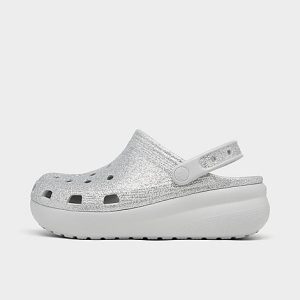 Crocs Girls&apos; Big Kids&apos; Classics Cutie Clog Shoes in Grey/Shimmer Size 6.0 - 3198391