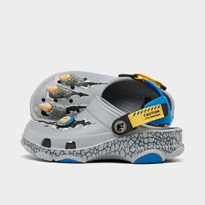 Crocs Little Kids&apos; All-Terrain Jurassic World Classic Clog Shoes in Grey/Slate Grey Size 13.0 - 3170017
