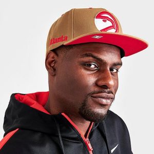 Mitchell And Ness Atlanta Hawks NBA Wheat Hardwood Classics Snapback Hat in Beige/Wheat - 8206869