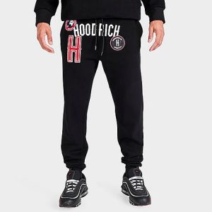 Hoodrich Men&apos;s Pacific Arch Graphic Jogger Pants in Black/Black Size 2XL - 5824227