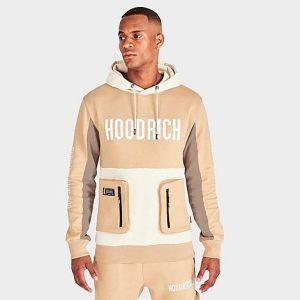 Hoodrich Men&apos;s Stamp Graphic Hoodie in Beige/Stone Size XL Cotton - 5824301