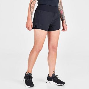 On Women&apos;s Running Shorts in Black/Black Size XL Polyamide - 5805462