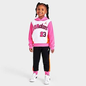Jordan Girls&apos; Toddler You Can Play Hoodie and Jogger Pants Set in Black/Black Size 4 T Cotton/Polyester/Fleece - 5840570