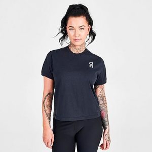 On Women&apos;s Graphic T-Shirt in Black/Black Size XL 100% Cott - 5805452