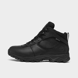 Timberland Men&apos;s Mt. Maddsen Mid Waterproof Hiking Boots in Black/Black Size 12.0 Leather/Plastic - 5683182