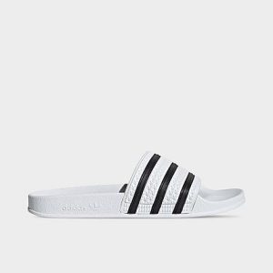 Adidas Men&apos;s Originals Adilette Slide Sandals in White/White Size 6.0 - 3023686