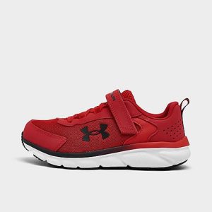 Under Armour Boys&apos; Little Kids&apos; Assert 9 Running Shoes (Wide Width) in Red/Red Size 11.0 - 3175184