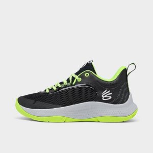Under Armour Big Kids&apos; 3Z6 Basketball Shoes in Black/Black Size 7.0 Leather/Nylon - 3174746
