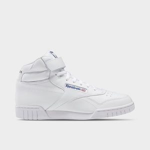 Reebok Men&apos;s Ex-O-Fit Hi Casual Shoes in White/Intense White Size 13.0 Leather - 3012730