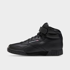 Reebok Men&apos;s Ex-O-Fit Hi Casual Shoes in Black/Black Size 12.0 Leather - 3014227