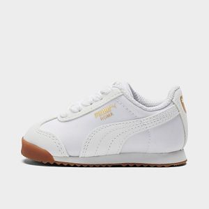 Puma Boys&apos; Toddler Roma Fairgrounds Casual Shoes in White/White Size 10.0 Leather - 3213824