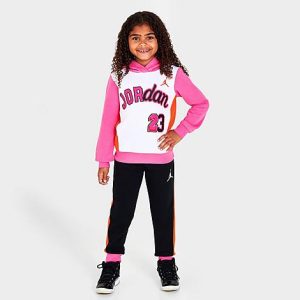 Jordan Girls&apos; Little Kids&apos; You Can Play Hoodie and Jogger Pants Set in Black/Black Size 6 Cotton/Polyester/Fleece - 5840861