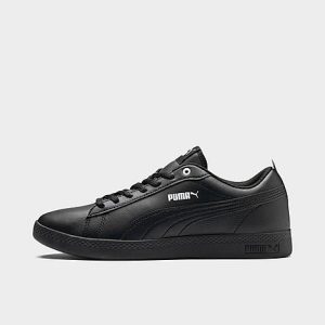 Puma Women&apos;s Smash V2 Leather Casual Shoes in Black/ Black Size 5.5 - 3112170