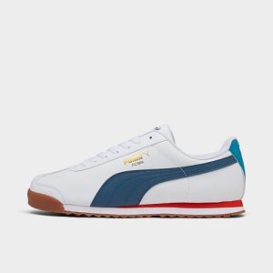 Puma Men&apos;s Roma Basic+ Casual Shoes in White/ White Size 13.0 Leather - 3174296