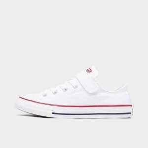 Converse Little Kids&apos; Chuck Taylor All Star Easy-On Casual Shoes in White/White Size 13.0 Canvas - 3172355