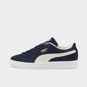 Puma Big Kids&apos; Suede Casual Shoes in Blue/Peacoat Size 7.0 - 5686309