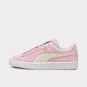 Puma Girls&apos; Big Kids&apos; Suede Classic XXI JR Casual Shoes in Pink/Pink Lady Size 7.0 - 3203537