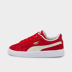Puma Little Kids&apos; Suede Classic XXI Casual Shoes in Red/High Risk Red Size 13.0 - 3203637