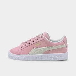 Puma Girls&apos; Little Kids&apos; Suede Classic XXI JR Casual Shoes in Pink/Pink Lady Size 12.5 - 3203976