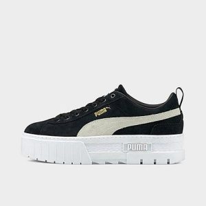 Puma Women&apos;s Mayze Casual Shoes in Black/ Black Size 10.0 Suede - 3052022