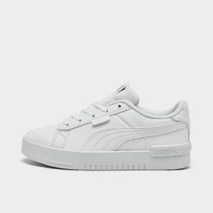 Puma Girls&apos; Little Kids&apos; Jada Casual Shoes in White/White Size 13.0 Leather - 3106772