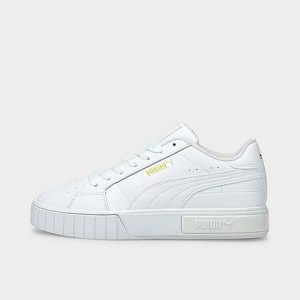 Puma Big Kids&apos; Cali Star Casual Shoes in White/ White Size 6.0 Leather - 3203556