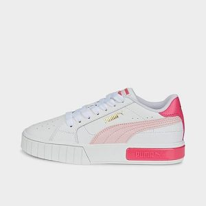 Puma Big Kids&apos; Cali Star Casual Shoes in White/ White Size 7.0 Leather - 3509208
