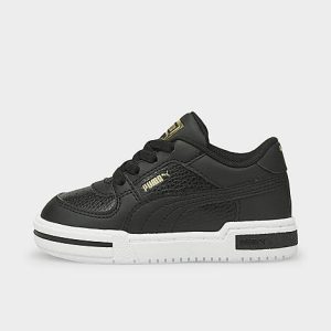 Puma Kids&apos; Toddler CA Pro Classic AC Stretch Lace Casual Shoes in Black/ Black Size 10.0 Leather - 3204289