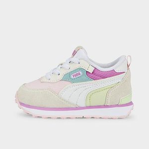 Puma Girls&apos; Toddler Rider FV Future Vintage Casual Shoes in Pink/Almond Blossom Size 10.0 Nylon/Suede - 3204128