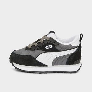 Puma Kids&apos; Toddler Rider FV Future Vintage Casual Shoes in Grey/Black Size 10.0 Nylon/Suede - 3509437
