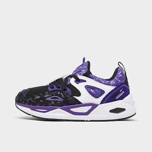 Puma Little Kids&apos; x Minecraft TRC Blaze Casual Shoes in Purple/ White Size 13.0 Suede/Lycra - 3172033