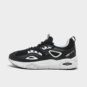 Puma Men&apos;s TRC Blaze Chance Casual Shoes in Black/Black Size 14.0 Leather - 3175694