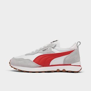 Puma Men&apos;s Rider Future Vintage Casual Shoes in Grey/ White Size 13.0 Leather/Suede - 3185345