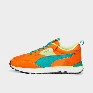 Puma Women&apos;s Rider FV Vintage Casual Shoes in Orange/Vibrant Orange Size 9.5 Nylon/Suede - 3508950