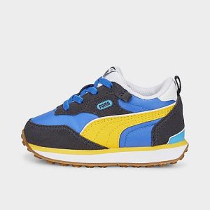 Puma Infant Rider FV Essentials Stretch Lace Casual Shoes in Blue/ Royal Size 10.0 Suede - 3509545