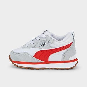 Puma Infant Rider FV Essentials Stretch Lace Casual Shoes in Grey/White Size 10.0 Suede - 3509552