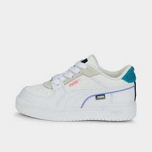 Puma Little Kids&apos; CA Pro FD Casual Shoes in White/ White Size 13.5 Leather - 3509572
