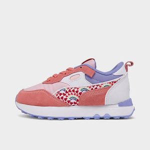 Puma Girls&apos; Little Kids&apos; Rider FV Future Vintage Hearts Casual Shoes in Pink/Pink Size 2.5 Nylon/Suede - 3204027