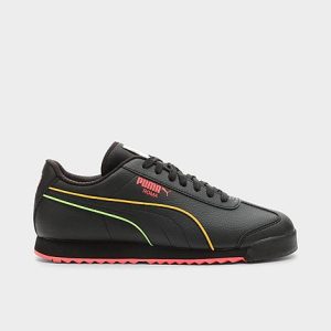 Puma Big Kids&apos; Roma Lava Casual Shoes in Black/Black Size 7.0 Leather - 3204107