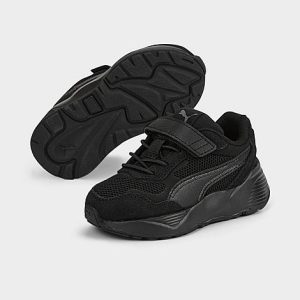 Puma Kids&apos; Toddler RS-Metric Core Stretch Lace Casual Shoes in Black/Black Size 10.0 Leather/Lace - 3509688