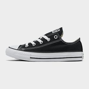 Converse Little Kids&apos; Chuck Taylor All Star Low Top Casual Shoes in Black/Black Size 13.0 Canvas - 1323966