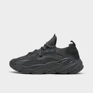 Fila Big Kids&apos; Ray Tracer Evo 2 Casual Shoes in Black/Dark Shadow Size 7.0 Suede - 3155261